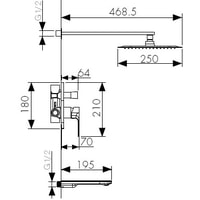 Душевая система Kaiser Linear 59077 - фото2