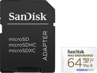 Карта памяти SanDisk microSDXC SDSQQVR-064G-GN6IA 64GB (с адаптером) - фото