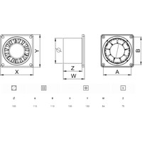 Осевой вентилятор Awenta Disk 100 WWD100 - фото2