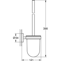 Ершик для унитаза Grohe Essentials 40374A01 (темный графит/матовое стекло) - фото2