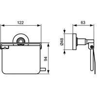 Держатель для туалетной бумаги Ideal Standard Imo A9127AA - фото2