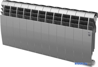 Биметаллический радиатор Royal Thermo BiLiner 350 Silver Satin (12 секций) - фото