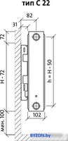 Стальной панельный радиатор Royal Thermo Compact C22-300-400 (Bianco Traffico) - фото2