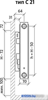 Стальной панельный радиатор Royal Thermo Compact C21-500-1200 (Bianco Traffico) - фото2