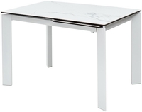 Кухонный стол M-City Corner 120 High Gloss DECDF5052THGSTATWHT (Statuario керамика/белый) - фото