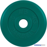 Диск MB Barbell Стандарт 51 мм (1x10 кг, зеленый) - фото