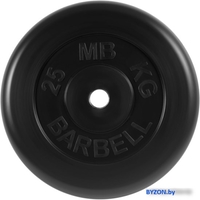 Диск MB Barbell Стандарт 31 мм (1x25 кг, черный) - фото