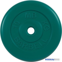 Диск MB Barbell Стандарт 31 мм (1x10 кг, зеленый) - фото