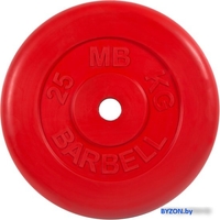 Диск MB Barbell Стандарт 31 мм (1x25 кг, красный) - фото