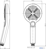 Душевая лейка Lemark LM8114C - фото2