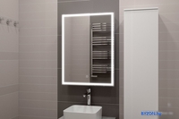 Континент Шкаф с зеркалом Allure Led 55x80 (левый) - фото2
