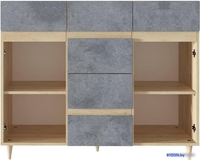 Stolline Киото СТЛ.339.05 (дуб небраска/бетон темный) - фото2