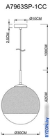 Подвесная люстра Arte Lamp Jupiter Chrome A7963SP-1CC - фото2