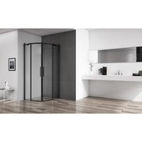 Душевой уголок BelBagno Acqua-R-2-90-C-NERO (прозрачное стекло) - фото2