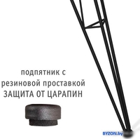 Кухонный стол Sheffilton SHT-TU10/80/80 (черный муар/белый) - фото2