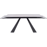 Кухонный стол Signal Salvadore Ceramic 160/240x90 (серый мрамор/черный матовый) - фото