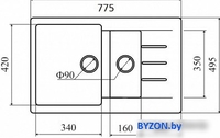 Кухонная мойка Zigmund & Shtain Rechteck 775.2 (каменная соль) - фото2