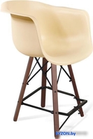 Стул с подлокотниками Sheffilton SHT-ST31/S80-1 (бежевый/темный орех/черный) - фото