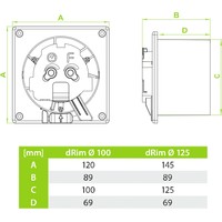 Осевой вентилятор airRoxy dRim 125TS-C177 - фото2, картинка2 Осевой вентилятор airRoxy dRim 125TS-C177 - фото2