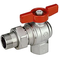 Фитинг Giacomini Кран шаровой угловой с отводом R789 1/2"F x 1/2"M R789X003 - фото