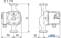 Циркуляционный насос Grundfos UPS 25-40 N 180 - фото2