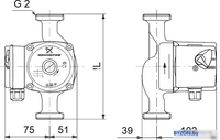 Циркуляционный насос Grundfos UPS 32-40 180 - фото2