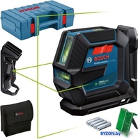 Лазерный нивелир Bosch GLL 2-15 G Professional 0601063W02 (LB 10 + DK 10, кейс) - фото