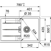 Кухонная мойка Franke Centro CNG 611/211-78 Fragranite 114.0639.688 (серый) - фото2