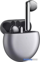 Наушники Huawei FreeBuds 4 (мерцающий серебристый, международная версия) - фото