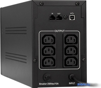 Источник бесперебойного питания ExeGate SpecialPro Smart LLB-1600.LCD.AVR.C13.RJ.USB - фото2