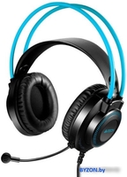 Наушники A4Tech Fstyler FH200i (черный/голубой) - фото