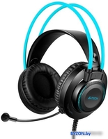 Наушники A4Tech Fstyler FH200i (черный/голубой) - фото2