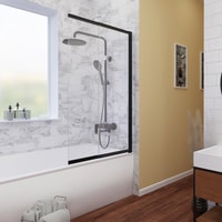 Стеклянная шторка для ванны Wasserkraft Dill 61S02-100 WasserSchutz - фото2