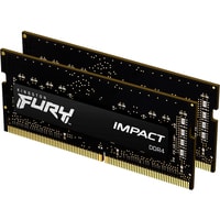 Оперативная память Kingston FURY Impact 2x32GB DDR4 SODIMM PC4-25600 KF432S20IBK2/64 - фото