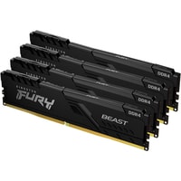 Оперативная память Kingston FURY Beast 4x16GB DDR4 PC4-25600 KF432C16BBK4/64 - фото