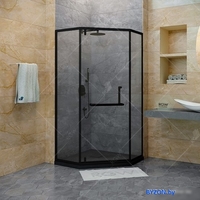 Душевой уголок RGW HO-084B 90x90 (черный/прозрачное стекло) - фото2