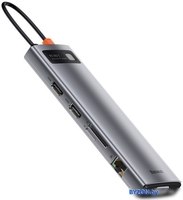 Док-станция Baseus Metal Gleam Series 11-in-1 Multifunctional HUB Type-C Hub Docking Station CAHUB-CT0G - фото2