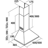 Кухонная вытяжка CATA V3-S600 BR - фото2