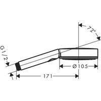 Душевая лейка Hansgrohe Pulsify Select 105 3jet Relaxation 24110670 (черный матовый) - фото2