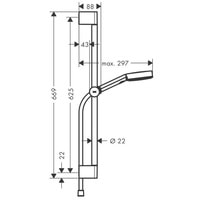 Душевой гарнитур Hansgrohe Pulsify Select 105 3jet Relaxation 24160670 (черный матовый) - фото2