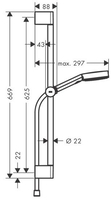 Душевой гарнитур Hansgrohe Pulsify Select 105 3jet Relaxation 24160700 (белый матовый) - фото2