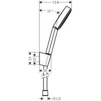 Душевой гарнитур Hansgrohe Pulsify 105 1jet 24301670 (черный матовый) - фото2
