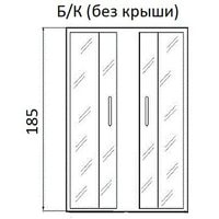 Стеклянная шторка для ванны River Morava XL 120/80/24 MT - фото2