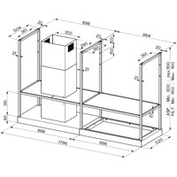 Кухонная вытяжка Faber T-Shelf EV8 Titanium Matt A180 325.0617.018 - фото2