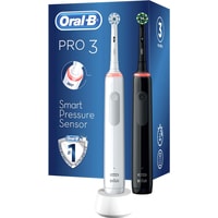 Комплект зубных щеток Oral-B Pro 3 3900 Duo Cross Action + Sensi White D505.523.3H - фото