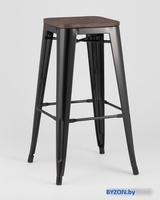 Табурет Stool Group TOLIX WOOD барный (черный) глянцевый - фото2