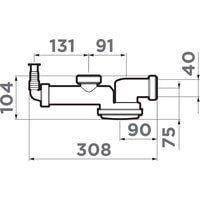 Сифон Omoikiri S-01 4996119 - фото2