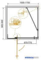 Душевой уголок Cezares SLIDER-AH-1-100-70/80-BR-CR - фото2