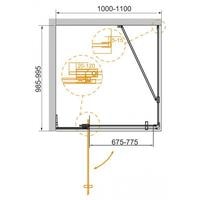Душевой уголок Cezares SLIDER-AH-1-80-70/80-BR-CR - фото2