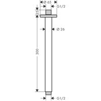 Держатель верхнего душа Hansgrohe Vernis Blend 27805670 (черный матовый) - фото2